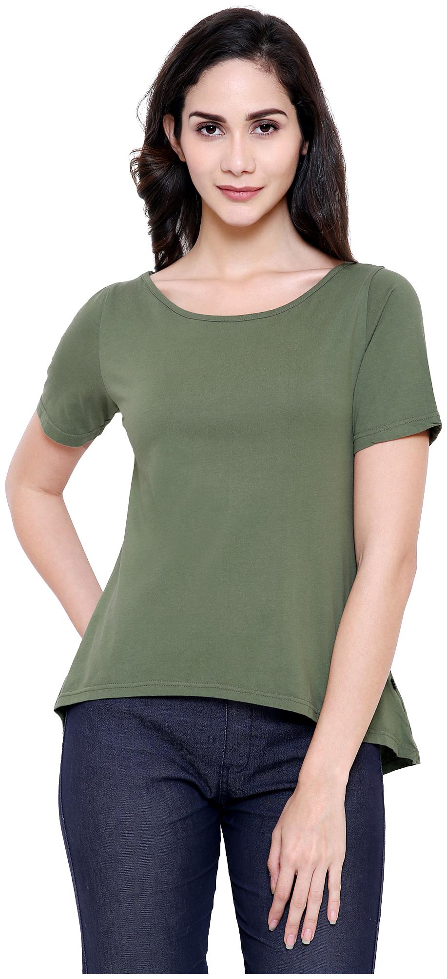 

COA Women Solid Regular top - Green
