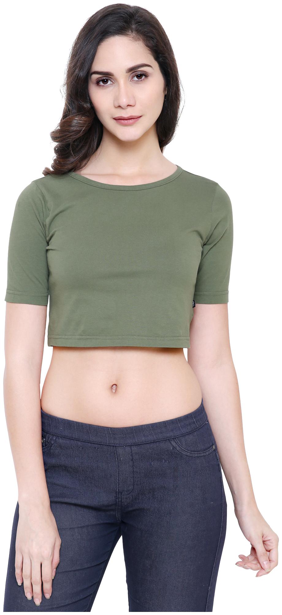 

COA Women Solid Regular top - Green