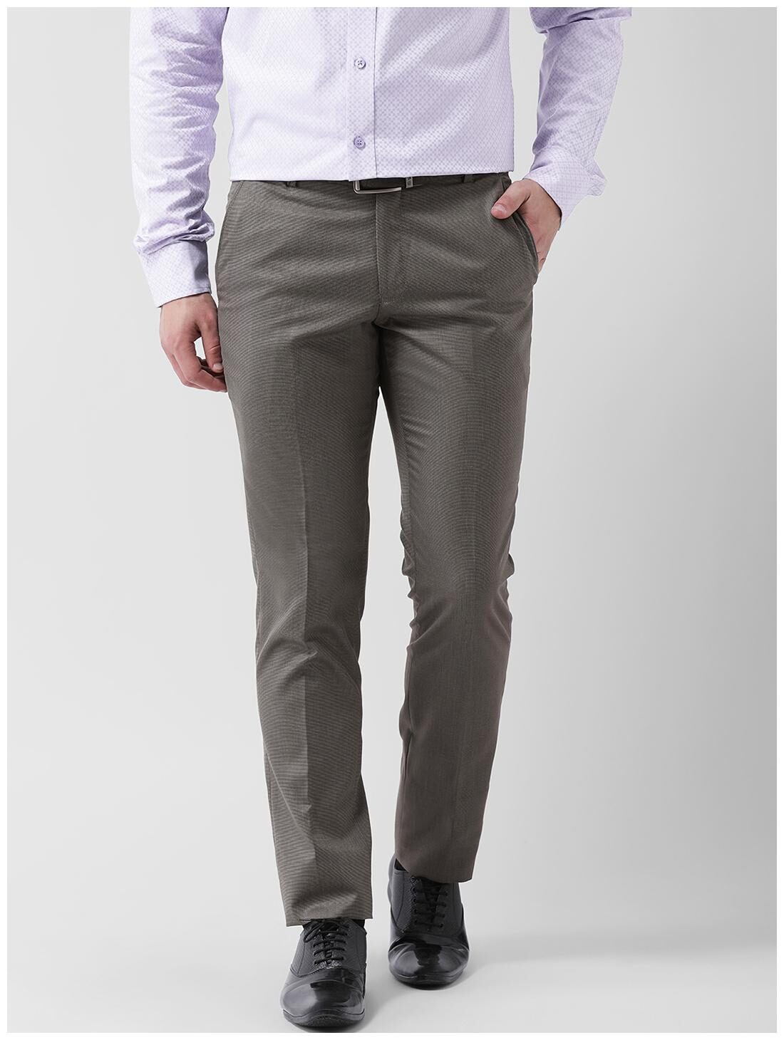 

COBB Men Solid Regular Fit Formal Trouser - Grey