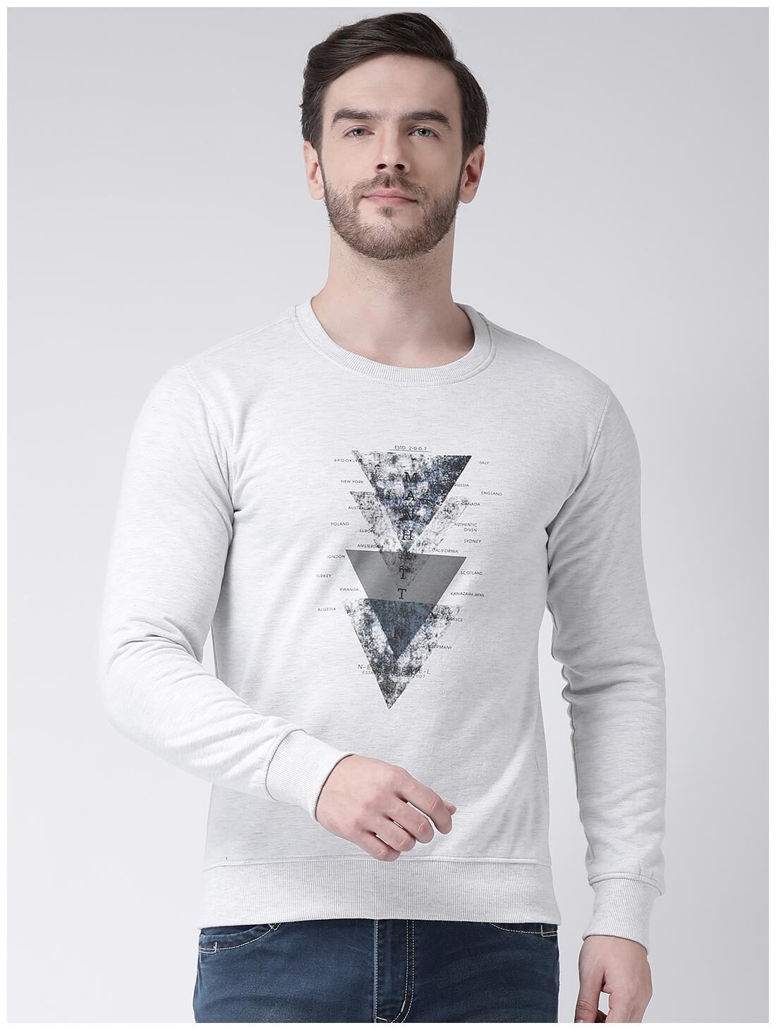 

COBB Men Grey Round neck Sweatshirt