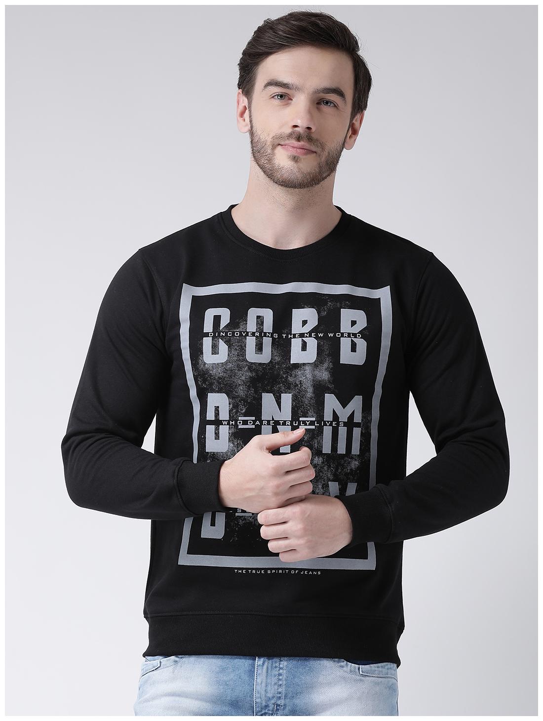

COBB Men Black Round neck Sweatshirt