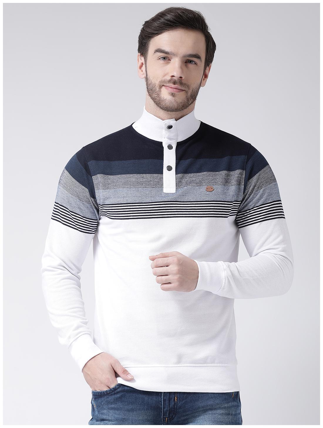 

COBB Men White High neck Sweatshirt