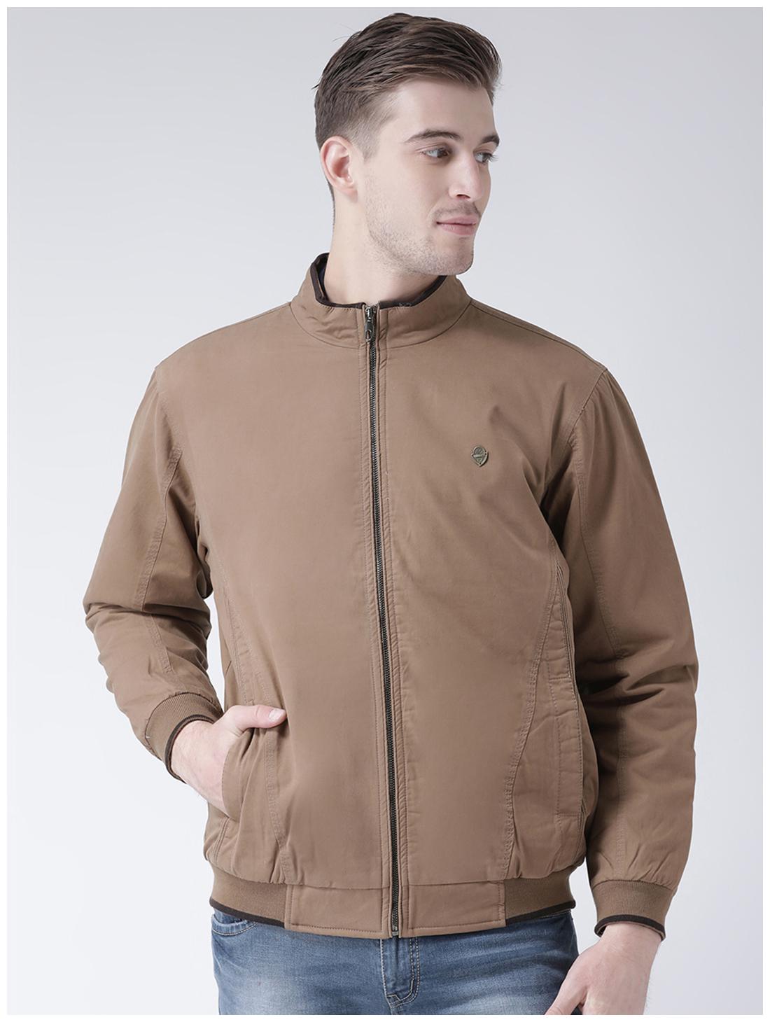 

COBB Men Polyester Biker Jacket Beige