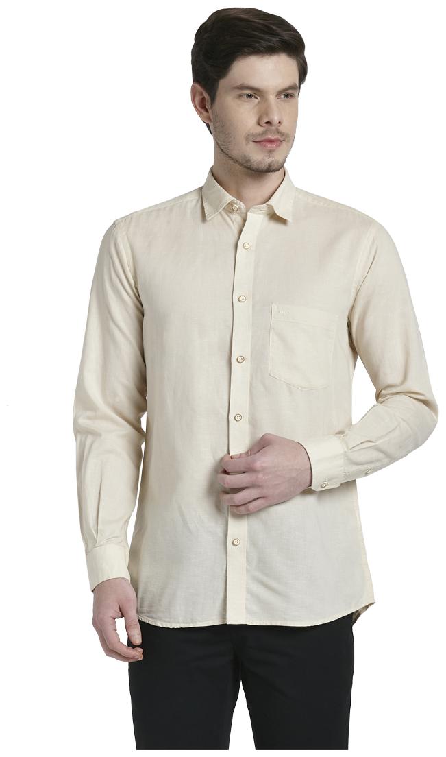 

ColorPlus Men Beige Solid Regular Fit Casual Shirt
