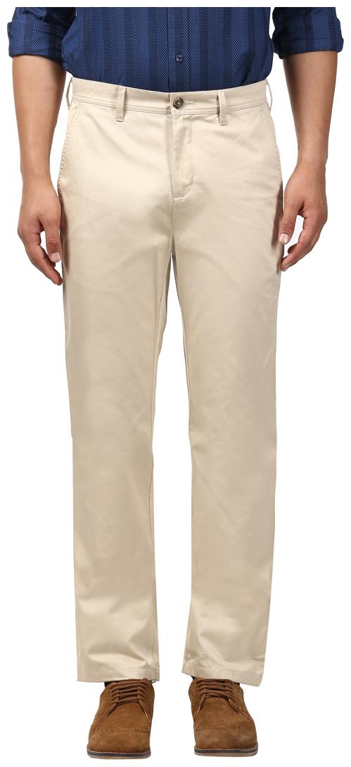 

ColorPlus Men Beige Solid Regular fit Regular trousers