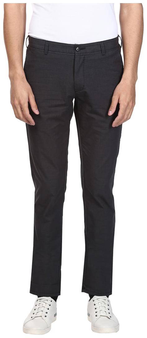 

ColorPlus Men Black Checked Regular fit Regular trousers