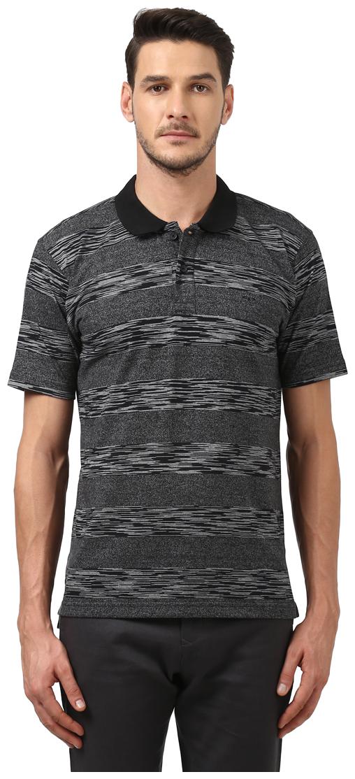 

ColorPlus Men Grey Regular fit Cotton Polo collar T-Shirt - Pack Of 1