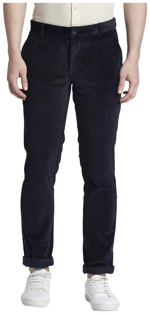 

ColorPlus Men Blue Solid Regular fit Regular trousers