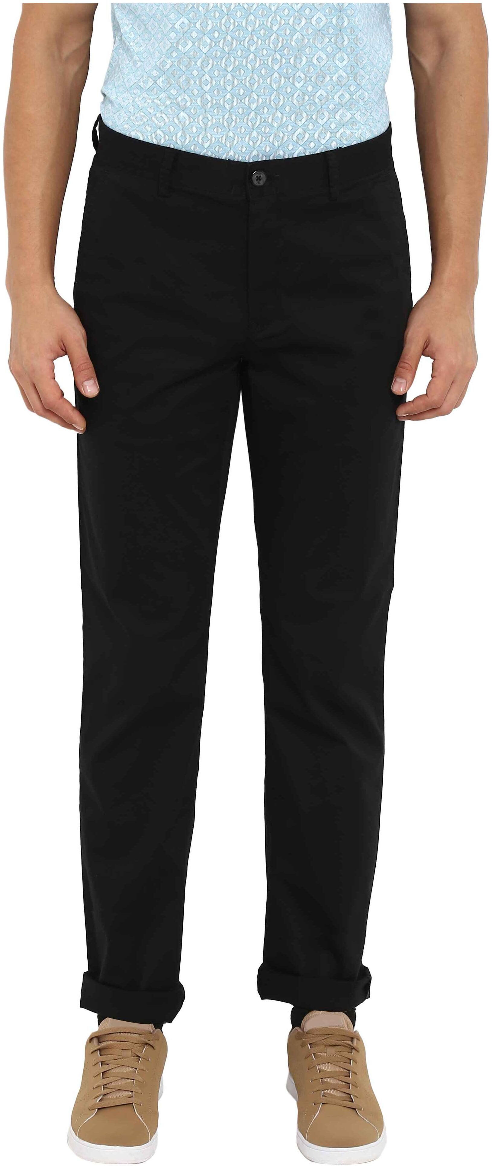 

ColorPlus Black Slim Fit Casual Trouser