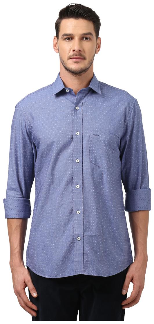 

ColorPlus Men Blue Solid Regular Fit Casual Shirt