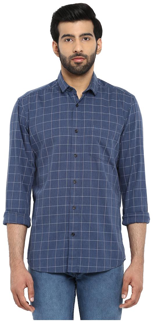 

ColorPlus Blue Tailored Fit Cotton Casual Shirt