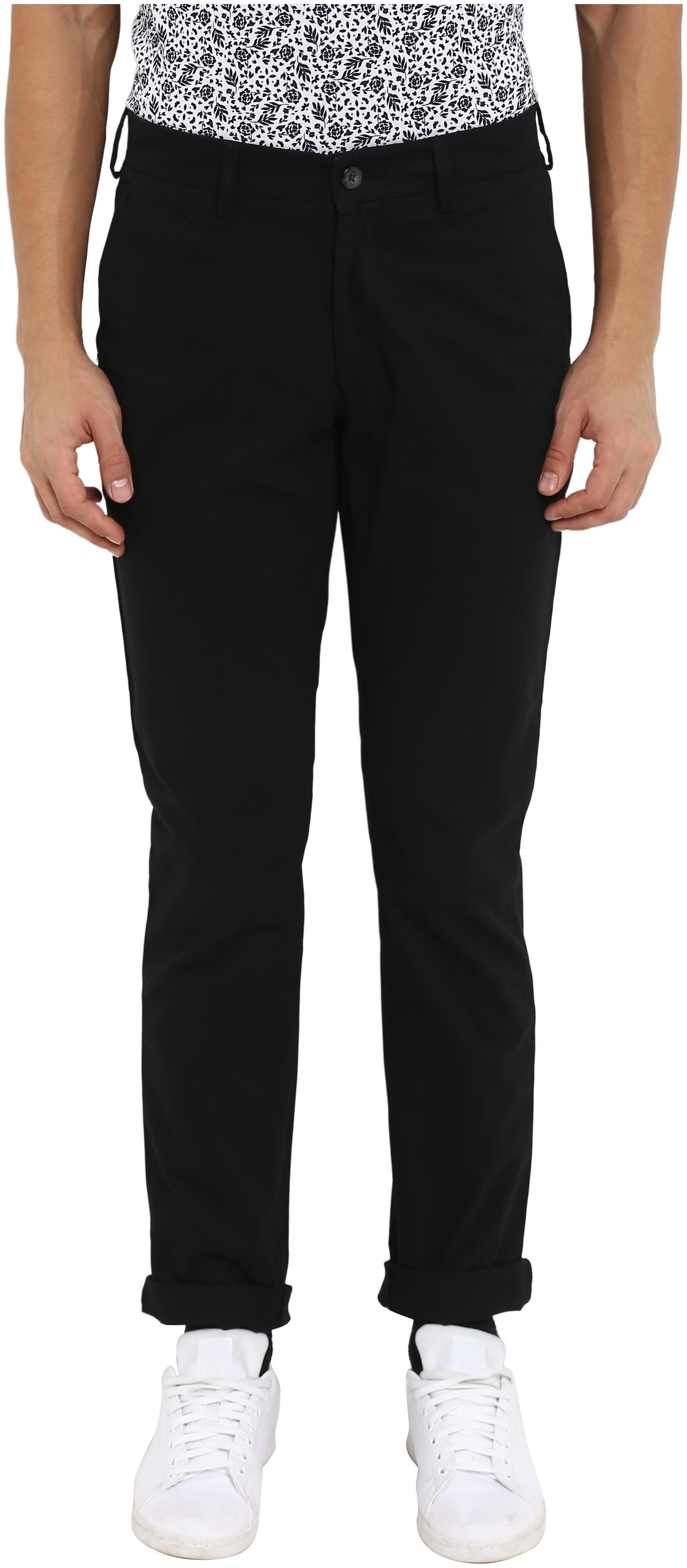 

ColorPlus Black Regular Fit Casual Trouser