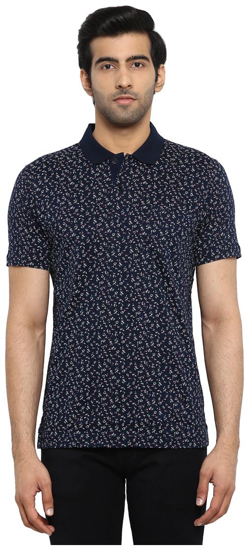 

ColorPlus Men Black Regular fit Cotton Polo collar T-Shirt - Pack Of 1