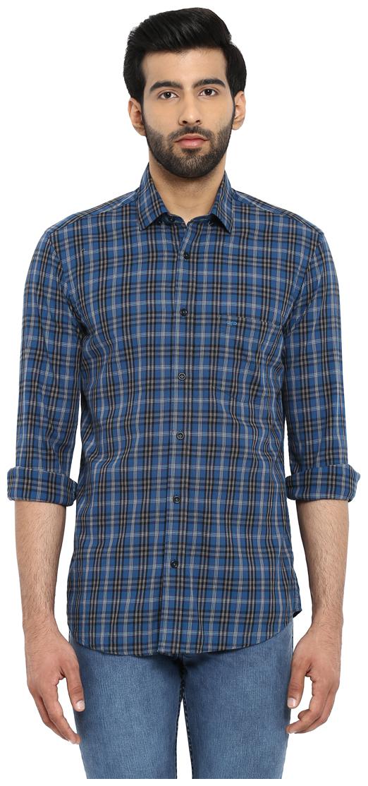 

ColorPlus Blue Tailored Fit Cotton Casual Shirt