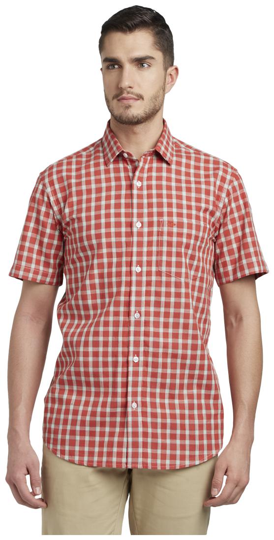 

ColorPlus Men Red Checked Slim Fit Casual Shirt