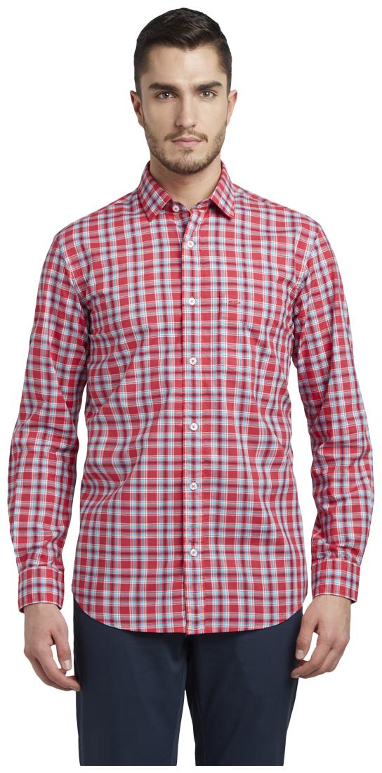 

ColorPlus Men Red Checked Slim Fit Casual Shirt
