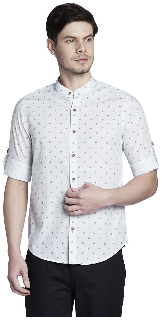 

ColorPlus Men White Printed Slim Fit Casual Shirt
