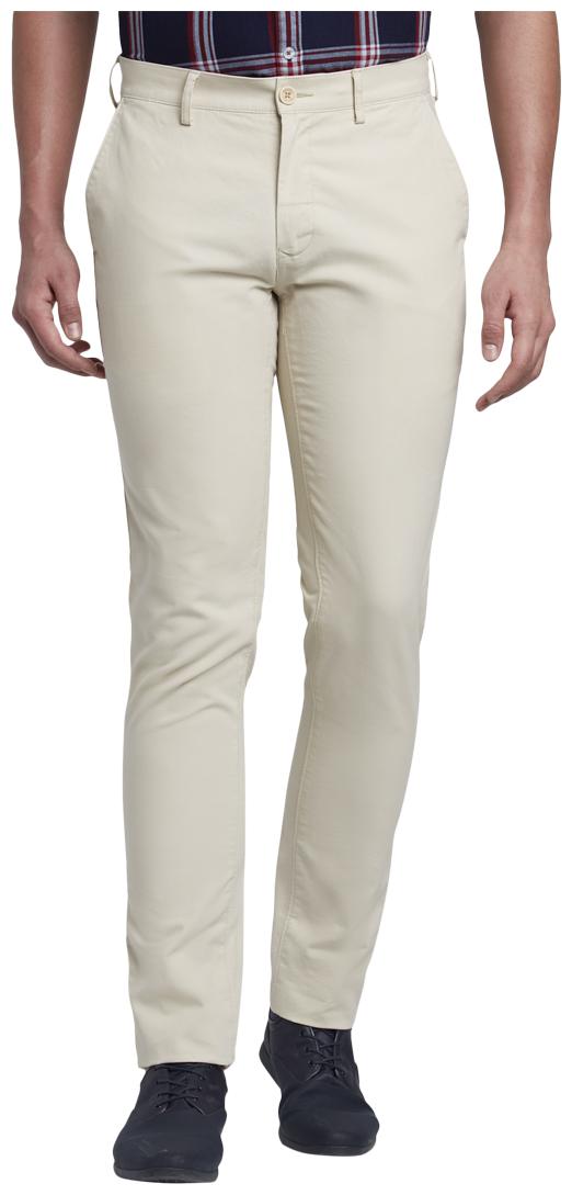 

ColorPlus Men White Solid Regular fit Regular trousers