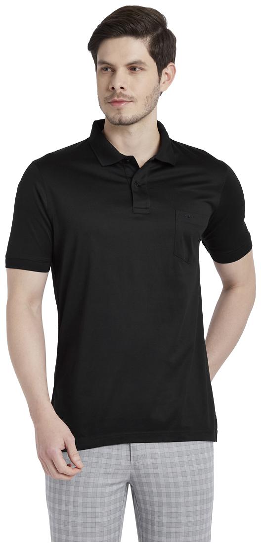 

ColorPlus Men Black Regular fit Cotton Polo collar T-Shirt - Pack Of 1