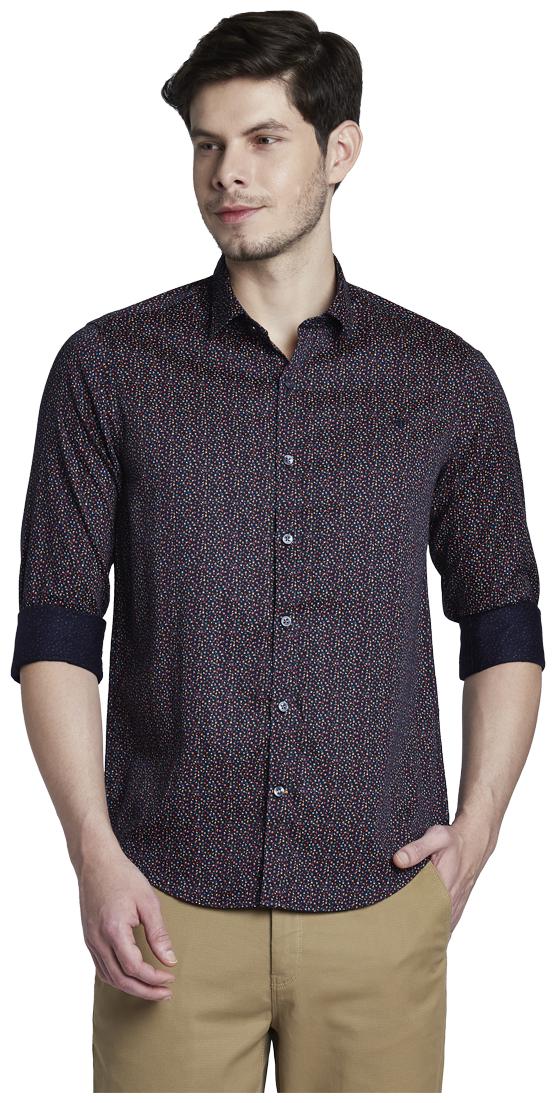 

ColorPlus Men Blue Printed Slim Fit Casual Shirt