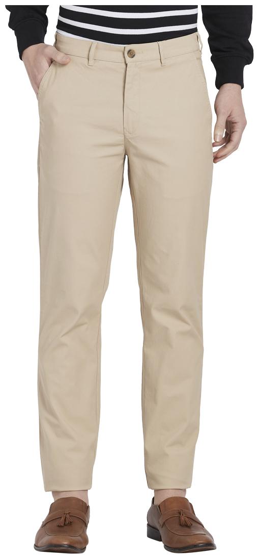 

ColorPlus Men Beige Solid Straight fit Regular trousers