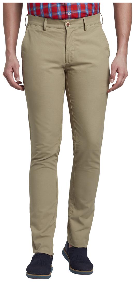 

ColorPlus Men Beige Solid Regular fit Regular trousers