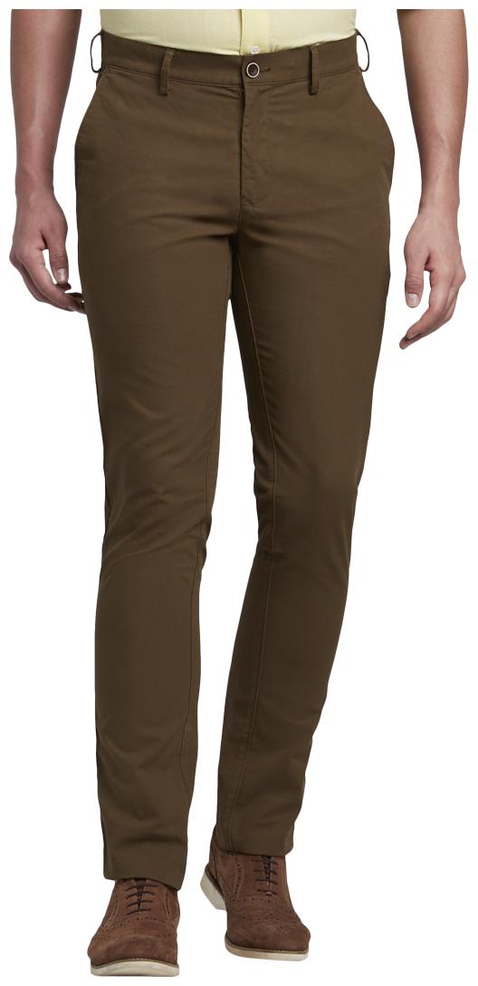 

ColorPlus Men Brown Solid Regular fit Regular trousers
