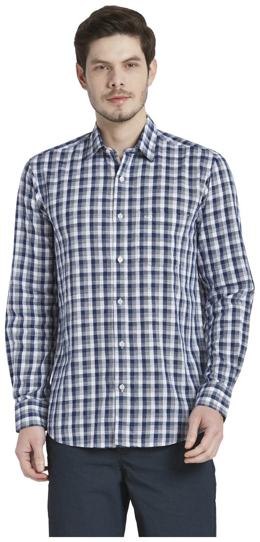 

ColorPlus Men Blue Checked Regular Fit Casual Shirt