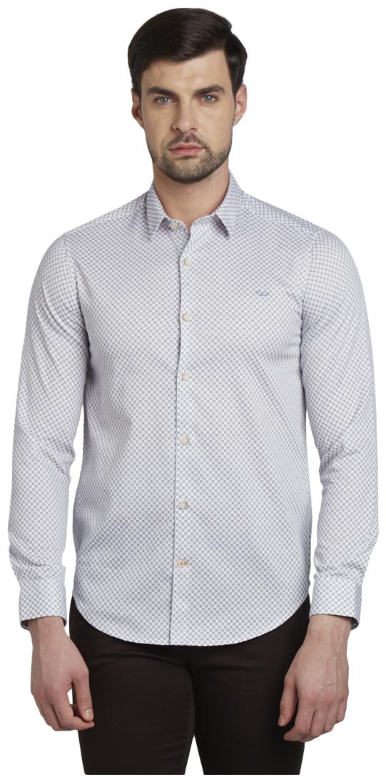 

ColorPlus Men Grey Printed Slim Fit Casual Shirt