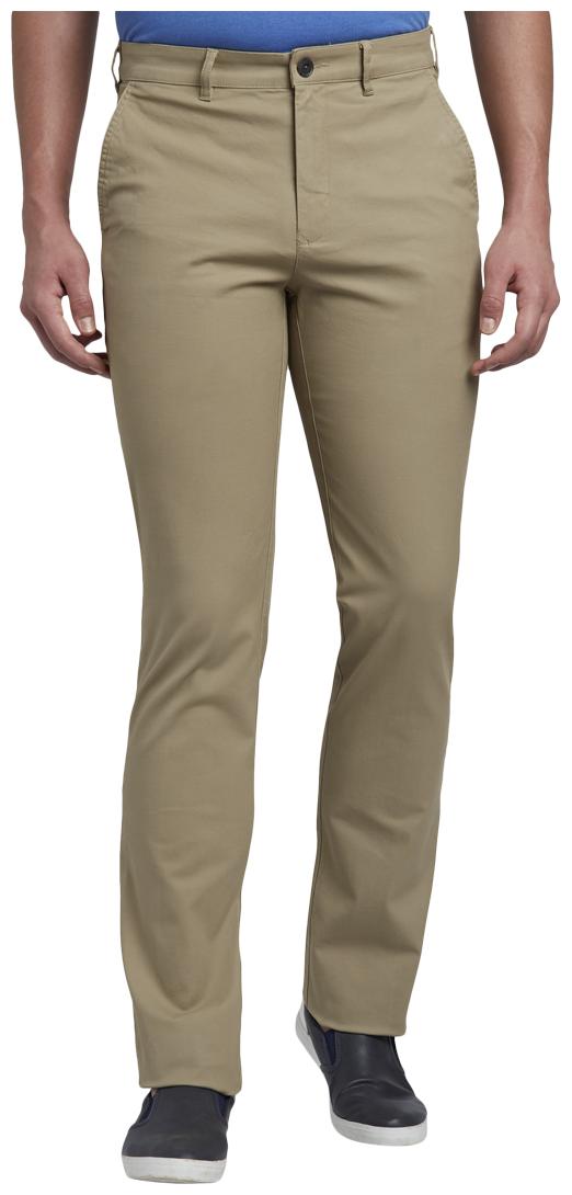

ColorPlus Men Grey Solid Tapered fit Regular trousers