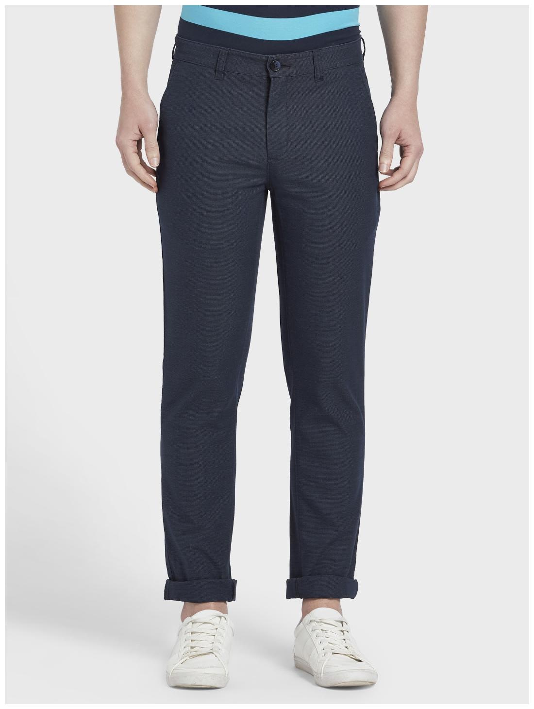 

ColorPlus Men Blue Solid Regular fit Regular trousers