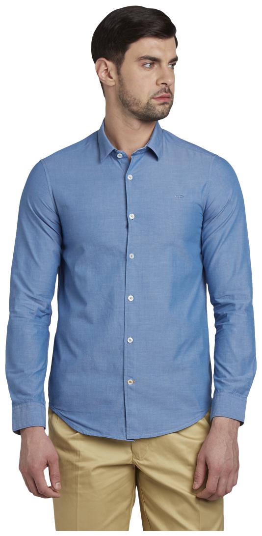 

ColorPlus Men Blue Solid Slim Fit Casual Shirt