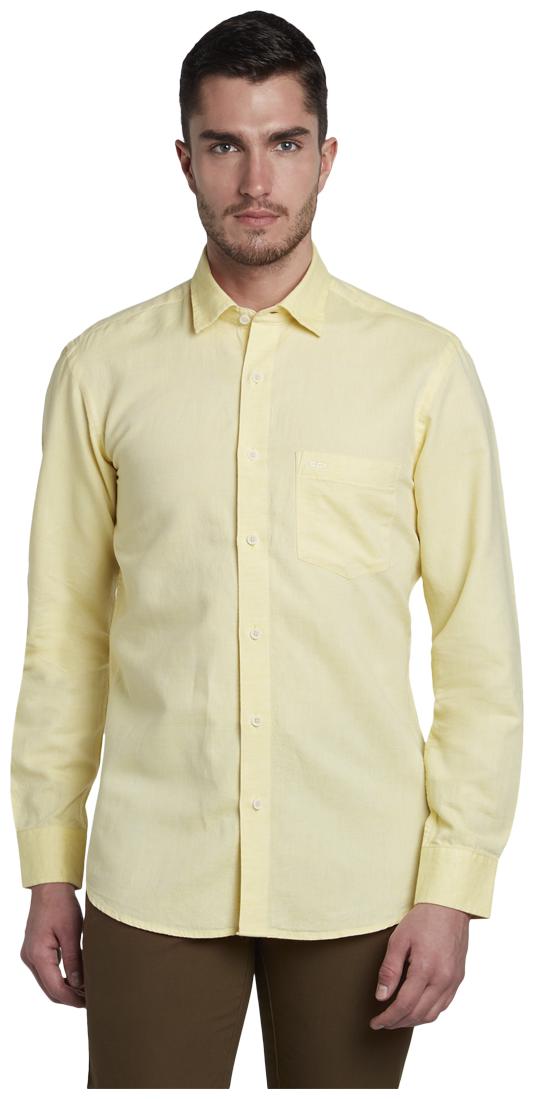 

ColorPlus Men Yellow Solid Slim Fit Casual Shirt