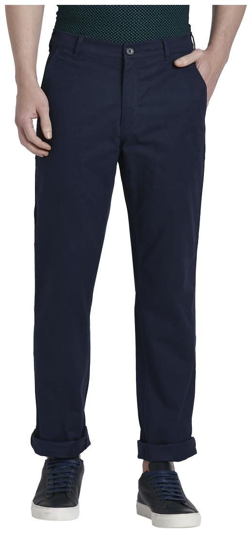 

ColorPlus Men Blue Solid Regular fit Regular trousers