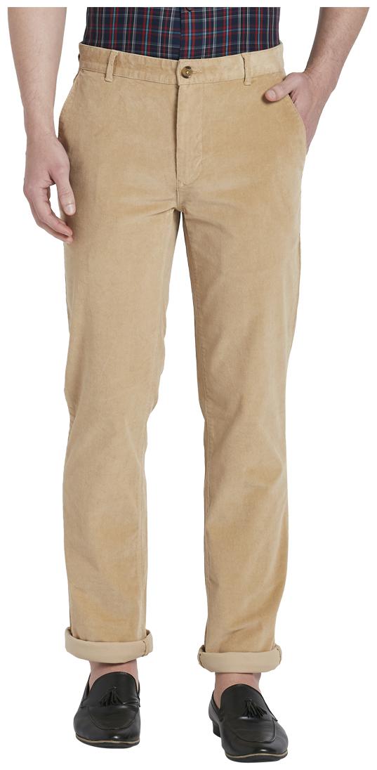 

ColorPlus Men Brown Solid Regular fit Regular trousers
