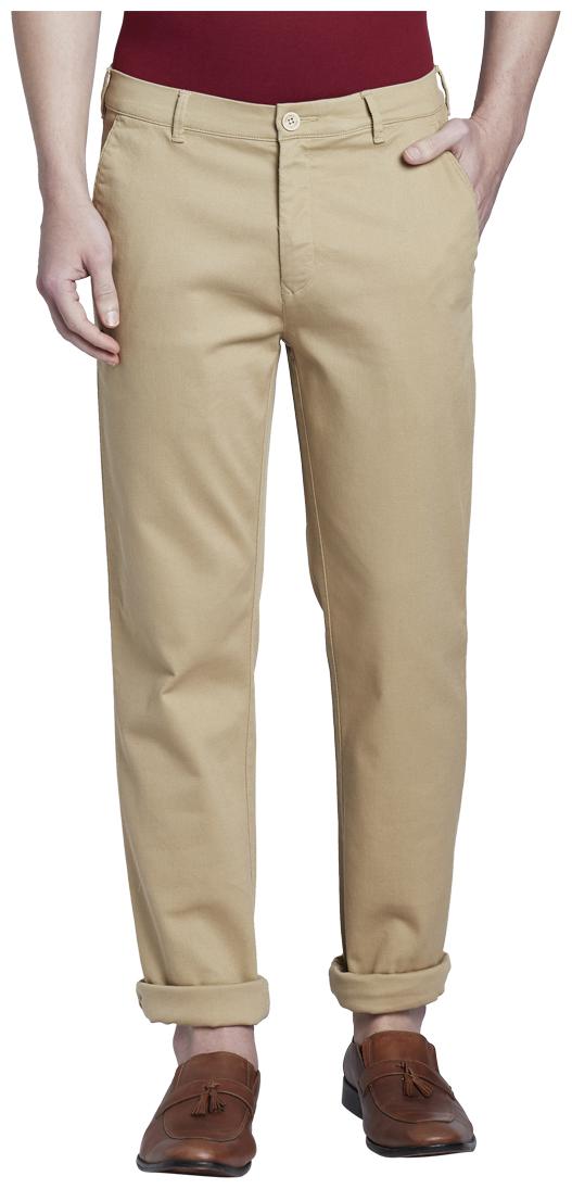 

ColorPlus Men Brown Textured Tapered fit Regular trousers