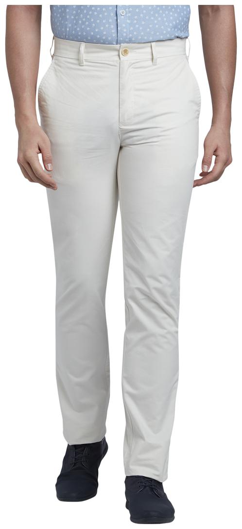 

ColorPlus Men Beige Solid Regular fit Regular trousers