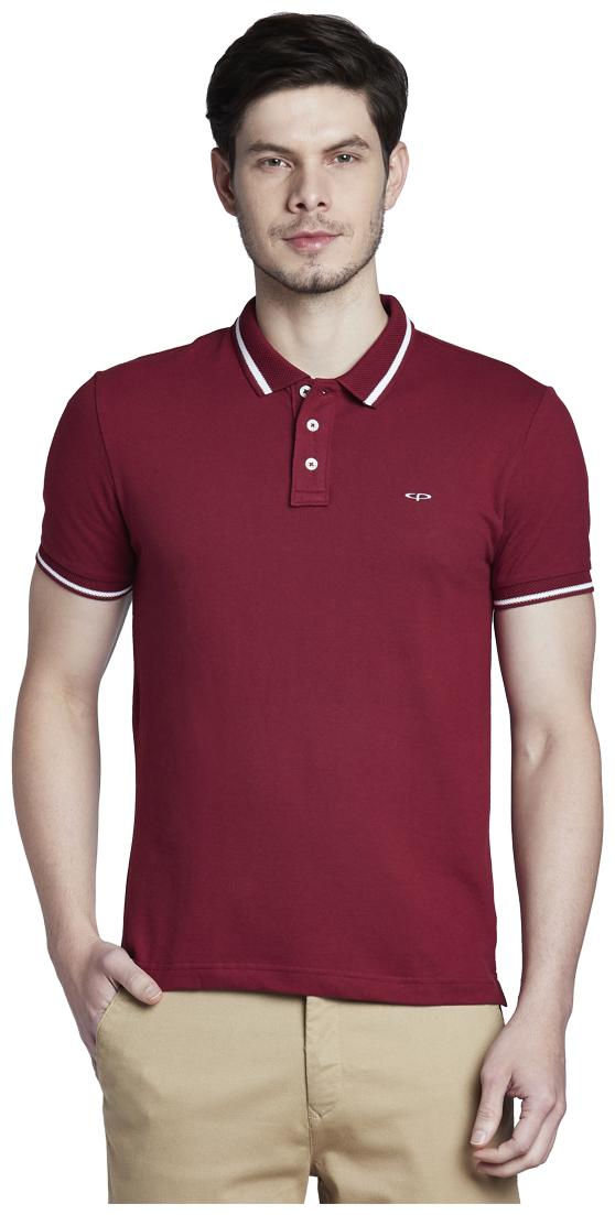 

ColorPlus Men Maroon Slim fit Cotton Polo collar T-Shirt - Pack Of 1