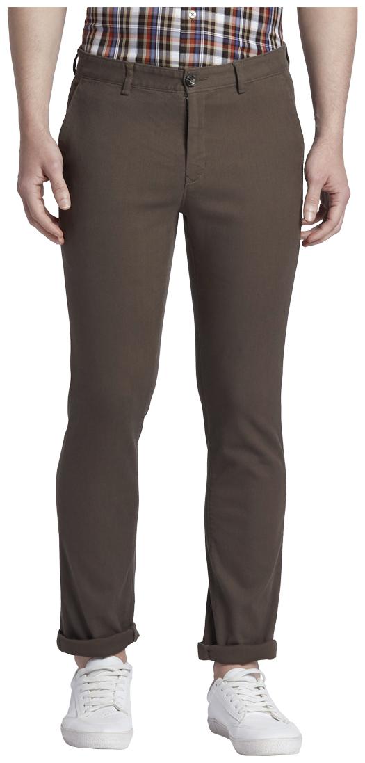 

ColorPlus Men Brown Solid Regular fit Regular trousers