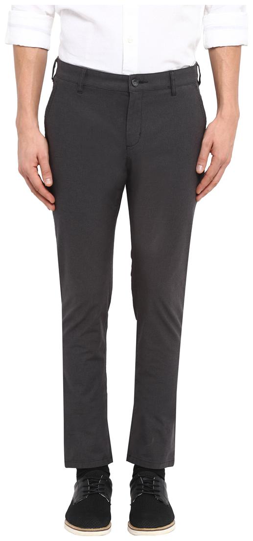 

ColorPlus Men Grey Solid Regular fit Regular trousers
