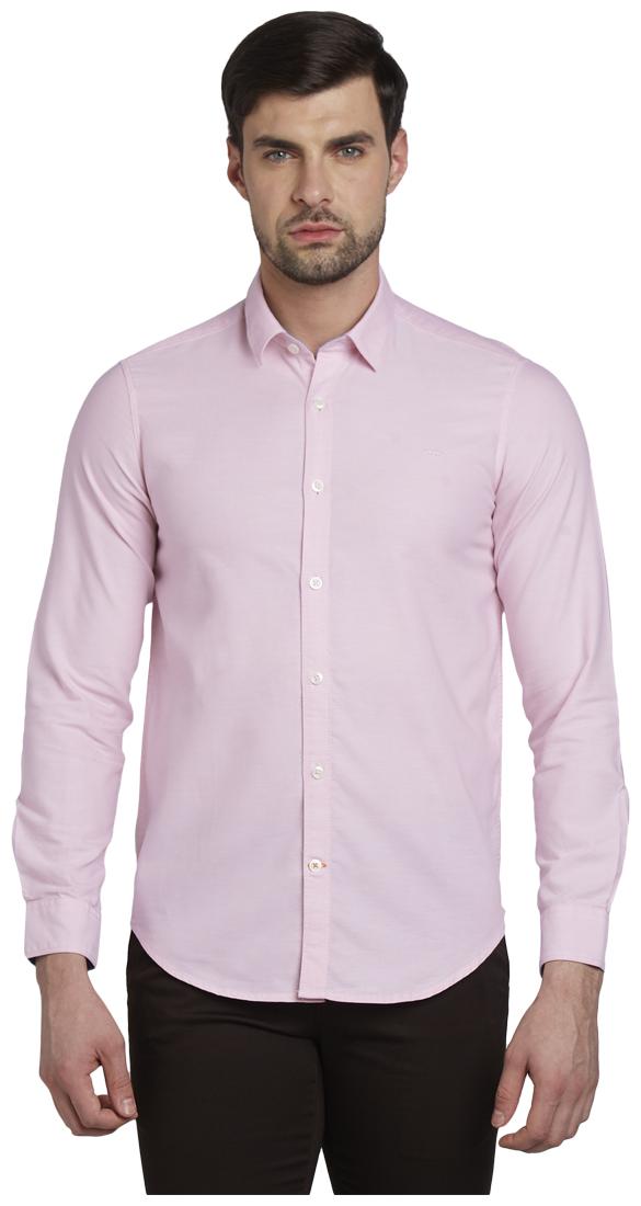 

ColorPlus Men Pink Solid Slim Fit Casual Shirt
