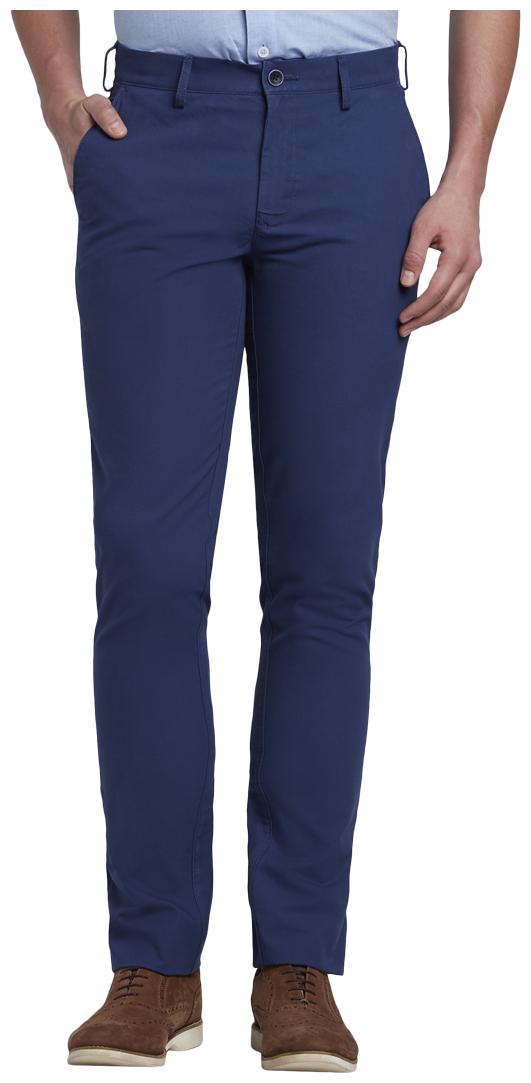 

ColorPlus Men Blue Solid Regular fit Regular trousers