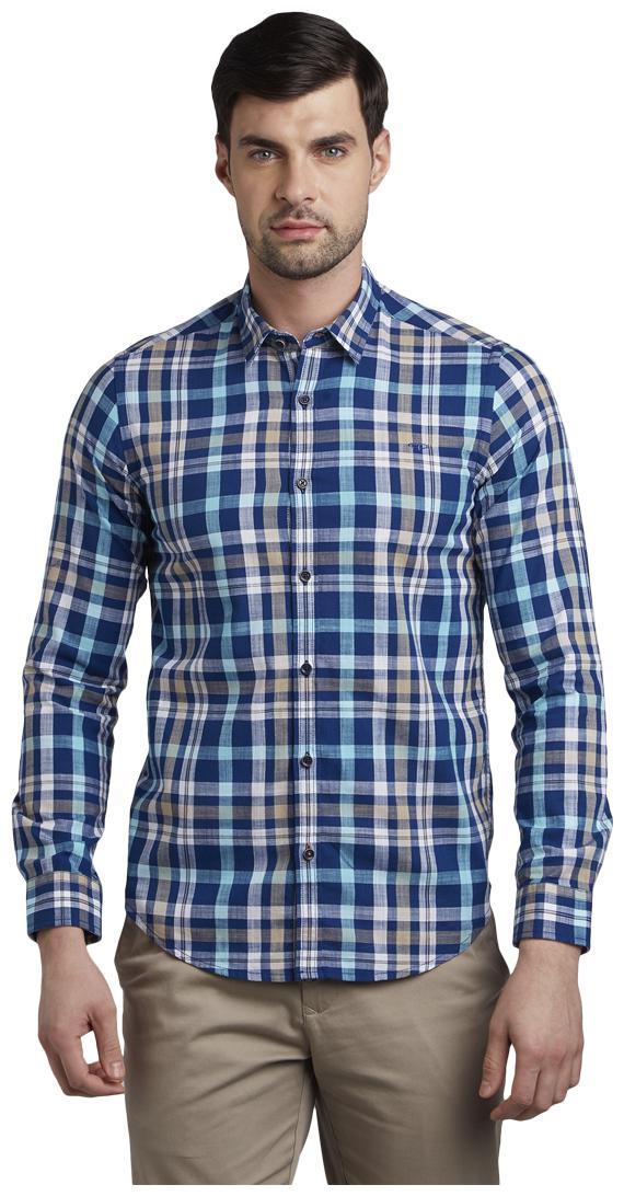 ColorPlus Men Multi Checked Slim Fit Casual Shirt