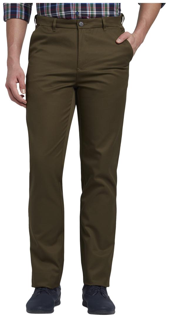 

ColorPlus Men Green Solid Tapered fit Regular trousers