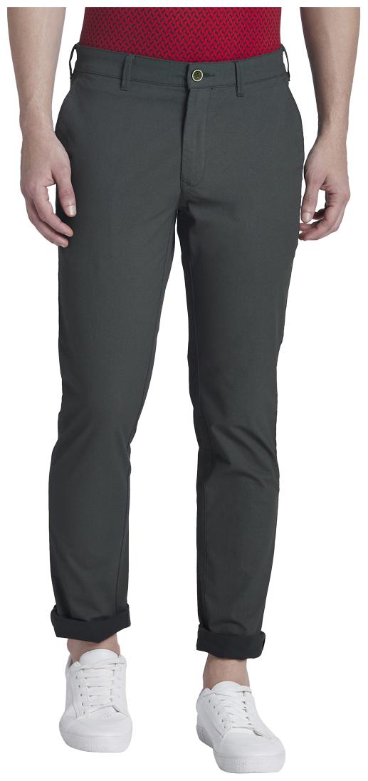 

ColorPlus Men Green Solid Regular fit Regular trousers