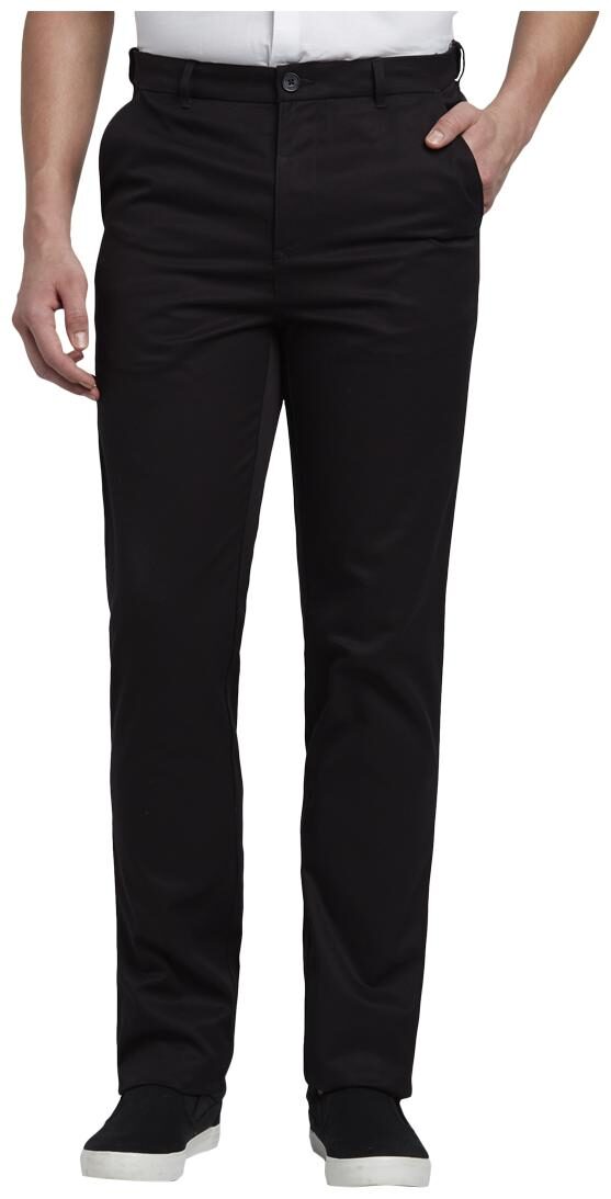 

ColorPlus Men Black Solid Tapered fit Regular trousers