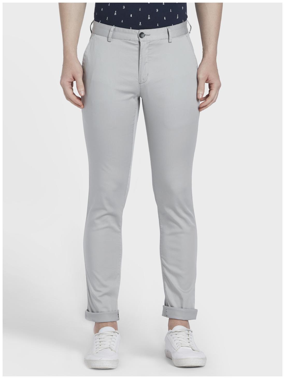 

ColorPlus Men Grey Solid Regular fit Regular trousers