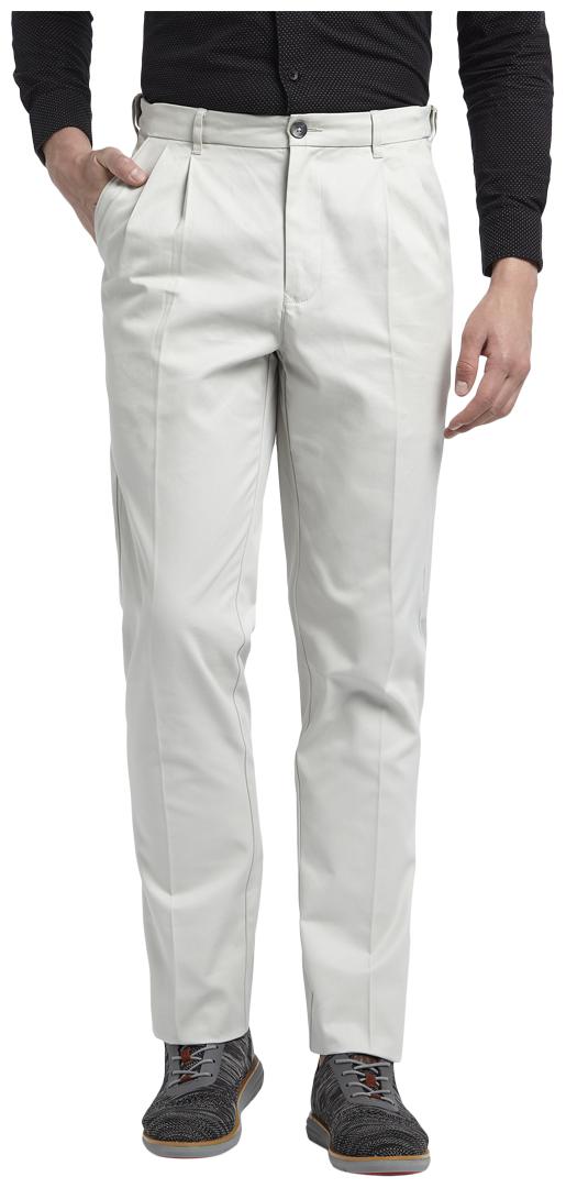 

ColorPlus Men Grey Solid Regular fit Regular trousers