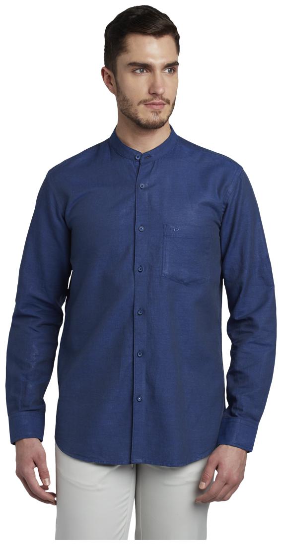 

ColorPlus Men Blue Solid Regular Fit Casual Shirt