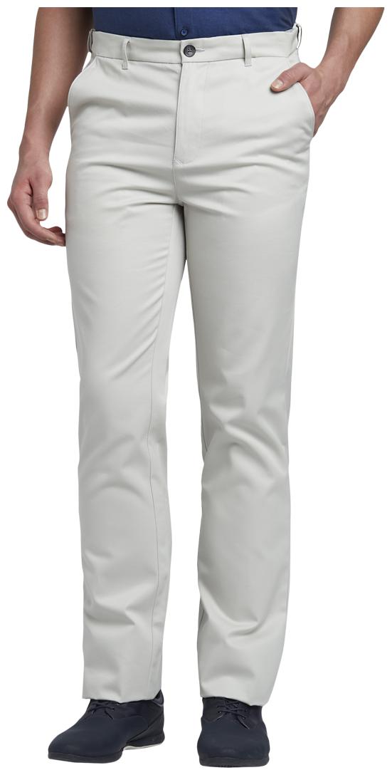 

ColorPlus Men White Solid Tapered fit Regular trousers